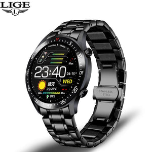 LIGE  mens watches 
Steel band ,Fitness,Heart rate ,blood pressure ,Activity tracker Smart Watch