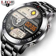 Load image into Gallery viewer, LIGE  mens watches 
Steel band ,Fitness,Heart rate ,blood pressure ,Activity tracker Smart Watch
