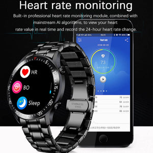 LIGE  mens watches 
Steel band ,Fitness,Heart rate ,blood pressure ,Activity tracker Smart Watch