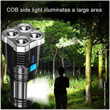 Load image into Gallery viewer, 4-core Super Bright Flashlight Rechargeable.
