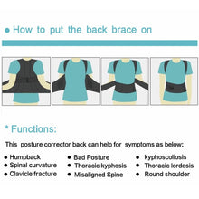 Load image into Gallery viewer, Adjustable Posture Corrector Back Support .
